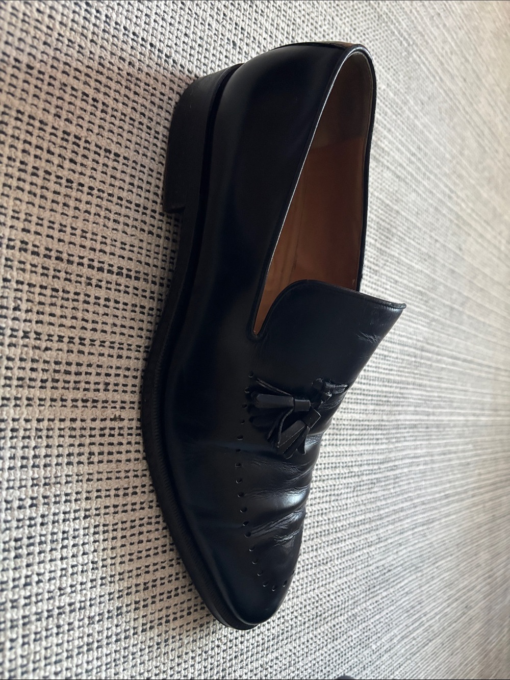 Gucci Black Leather Tassel Loafers - Picture 6 of 14
